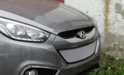 2 199 р. Сетка на бампер Russtal (хром) Hyundai IX35 LM дорестайлинг (2009-2013)  с доставкой в г. Кемерово. Увеличить фотографию 8
