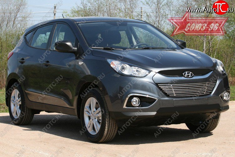 6 299 р. Декоративный элемент воздухозаборника верхнего Souz-96 (d10) Hyundai IX35 LM дорестайлинг (2009-2013)  с доставкой в г. Кемерово