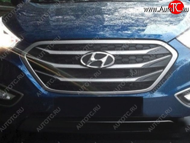 6 849 р. Накладка на решетку радиатора СТ Hyundai Tucson TL дорестайлинг (2015-2018)  с доставкой в г. Кемерово