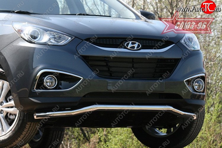 1 052 р. Защита переднего бампера одинарная Souz-96 (d60)  Hyundai IX35  LM (2009-2018) дорестайлинг, рестайлинг  с доставкой в г. Кемерово