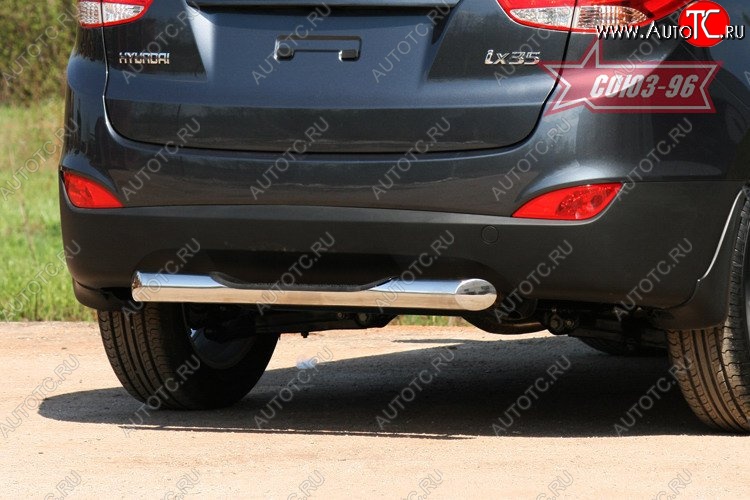 11 609 р. Защита заднего бампера с проступью Souz-96 (d76) Hyundai IX35 LM рестайлинг (2013-2018)  с доставкой в г. Кемерово
