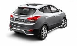 6 899 р. Защита заднего бампера из трубы диаметром 51 мм Petroil Tuning  Hyundai IX35  LM (2009-2018) дорестайлинг, рестайлинг (Нержавеющая полированная сталь)  с доставкой в г. Кемерово. Увеличить фотографию 2