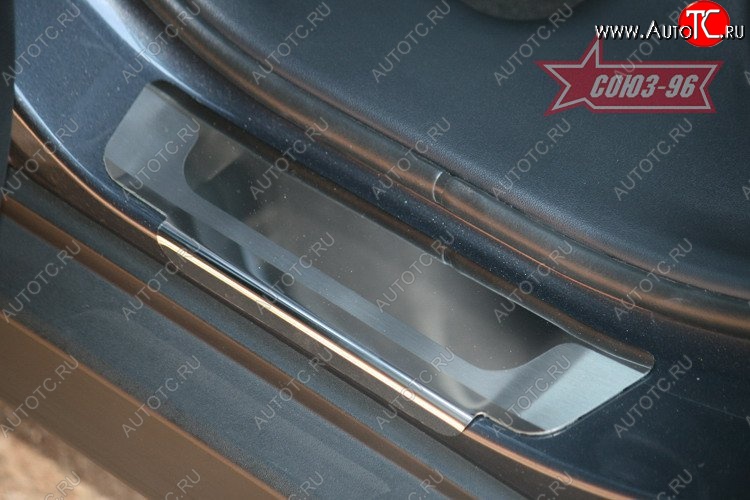 2 834 р. Накладки на внутренние пороги Souz-96 (без логотипа) Hyundai IX35 LM дорестайлинг (2009-2013)  с доставкой в г. Кемерово