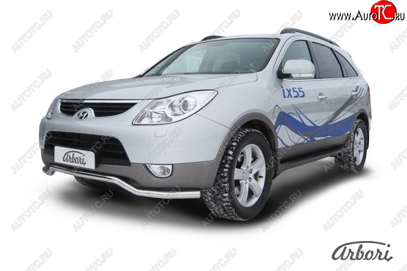 13 769 р. Защита переднего бампера Arbori (волна, нержавейка, 1 труба d57 mm). Hyundai IX55 EN (2006-2013)  с доставкой в г. Кемерово