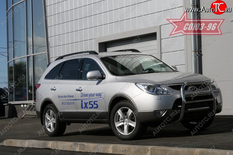 13 499 р. Защита переднего бампера Souz-96 (d60) Hyundai IX55 EN (2006-2013)  с доставкой в г. Кемерово