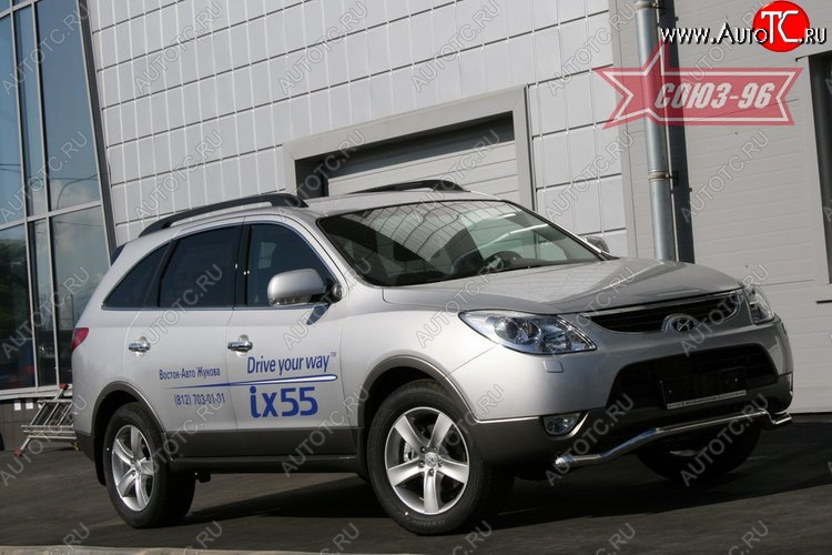 12 329 р. Защита переднего бампера одинарная Souz-96 (d60)  Hyundai IX55  EN (2006-2013)  с доставкой в г. Кемерово