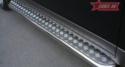 Защита порогов с листом Souz-96 (d60). Hyundai IX55  EN (2006-2013)