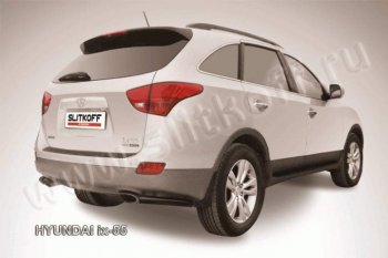 Защита заднего бампера из уголков d57 Slitkoff Hyundai IX55  EN (2006-2013)