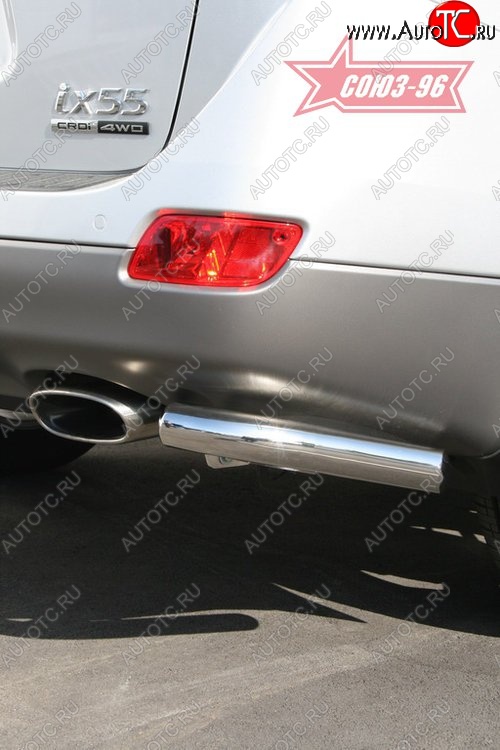 10 079 р. Защита заднего бампера из боковых уголков Souz-96 (d60) Hyundai IX55 EN (2006-2013)  с доставкой в г. Кемерово