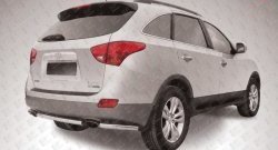 Защита заднего бампера из короткой трубы с боковыми уголками диаметром 57 мм Slitkoff Hyundai IX55  EN (2006-2013)