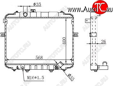 7 249 р. Радиатор двигателя SAT (пластинчатый, МКПП)  Hyundai Porter  AU,KR (1996-2011)  с доставкой в г. Кемерово
