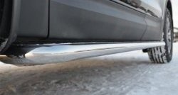 24 649 р. Широкая защита порогов SLITKOFF  Hyundai Santa Fe  DM (2012-2016) дорестайлинг  с доставкой в г. Кемерово. Увеличить фотографию 3