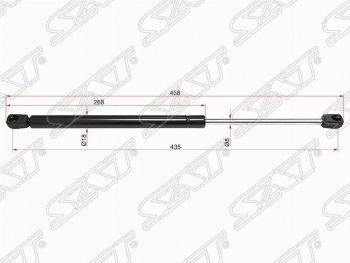 Упор крышки багажника SAT (на стекло) Hyundai Santa Fe  SM (2000-2012)