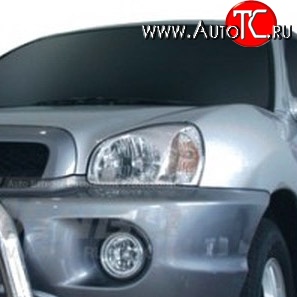 1 484 р. Прозрачная защита передних фар Novline Hyundai Santa Fe SM (2000-2012)  с доставкой в г. Кемерово