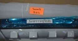 12 199 р. Накладка на задний бампер CT Hyundai Santa Fe DM дорестайлинг (2012-2016) (Неокрашенная)  с доставкой в г. Кемерово. Увеличить фотографию 3