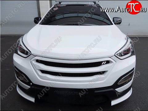 7 949 р. Решетка радиатора ROADRUNS DESIGN Hyundai Santa Fe DM дорестайлинг (2012-2016) (без сетки, Неокрашенная)  с доставкой в г. Кемерово