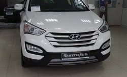 1 539 р. Сетка на бампер Russtal (хром)  Hyundai Santa Fe  DM (2012-2016) дорестайлинг  с доставкой в г. Кемерово. Увеличить фотографию 2