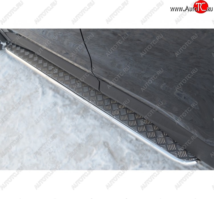35 549 р. Широкая защита порогов SLITKOFF v3  Hyundai Santa Fe  DM (2012-2016) дорестайлинг  с доставкой в г. Кемерово