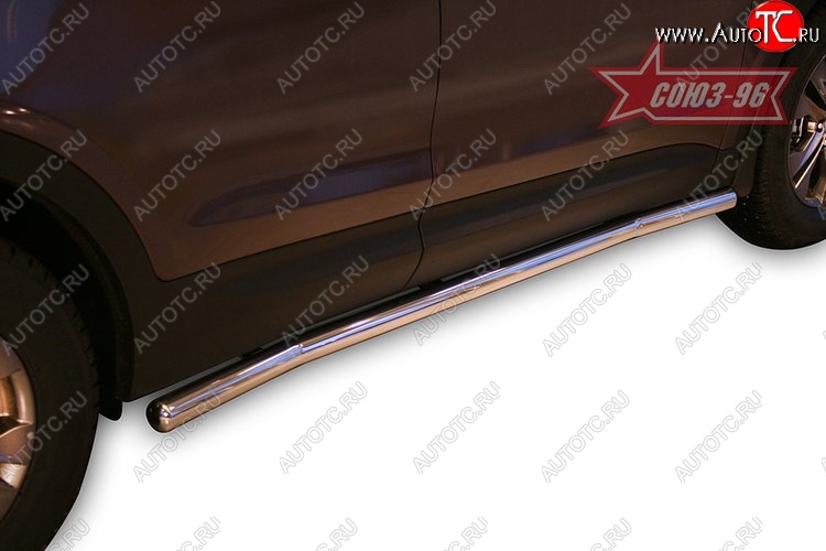 13 445 р. Защита порогов Souz-96 (d60)  Hyundai Santa Fe  DM (2012-2016) дорестайлинг  с доставкой в г. Кемерово