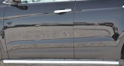 70 999 р. Защита порогов из круглой трубы диаметром 63 мм Russtal Hyundai Santa Fe DM дорестайлинг (2012-2016) (Защита порогов с со скосами на торцах (вариант 1))  с доставкой в г. Кемерово. Увеличить фотографию 10