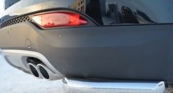 12 999 р. Защита заднего бампера (Ø63 мм уголки, нержавейка) SLITKOFF  Hyundai Santa Fe  DM (2012-2016) дорестайлинг  с доставкой в г. Кемерово. Увеличить фотографию 3
