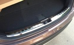 8 049 р. Металлический порожек в багажник автомобиля СТ Hyundai Santa Fe DM дорестайлинг (2012-2016)  с доставкой в г. Кемерово. Увеличить фотографию 2