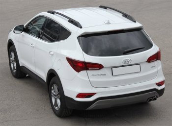 9 249 р. Комплект рейлингов АПС  Hyundai Santa Fe  DM (2012-2019) дорестайлинг, рестайлинг (Черные, без поперечин)  с доставкой в г. Кемерово. Увеличить фотографию 4