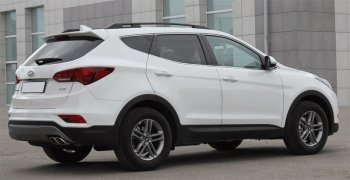 9 249 р. Комплект рейлингов АПС  Hyundai Santa Fe  DM (2012-2019) дорестайлинг, рестайлинг (Черные, без поперечин)  с доставкой в г. Кемерово. Увеличить фотографию 5