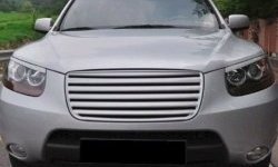 7 249 р. Решётка радиатора CT Hyundai Santa Fe CM дорестайлинг (2006-2009) (Неокрашенная)  с доставкой в г. Кемерово. Увеличить фотографию 2