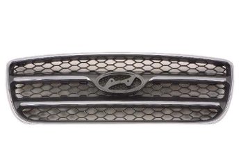 Решётка радиатора SAT Hyundai Santa Fe CM дорестайлинг (2006-2009) (Хром)