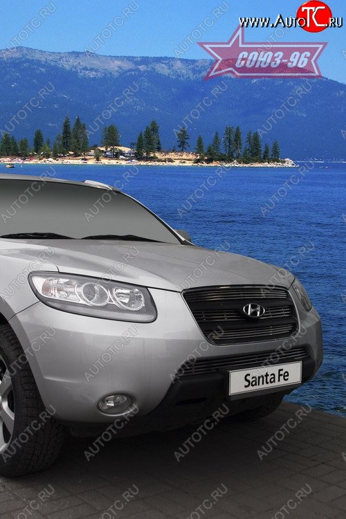 5 354 р. Декоративные элементы решетки радиатора Souz-96 (d10) Hyundai Santa Fe CM дорестайлинг (2006-2009)  с доставкой в г. Кемерово