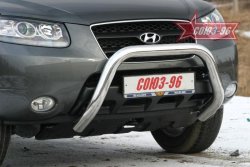 Защита переднего бампера Souz-96 (d76) Hyundai Santa Fe CM дорестайлинг (2006-2009)
