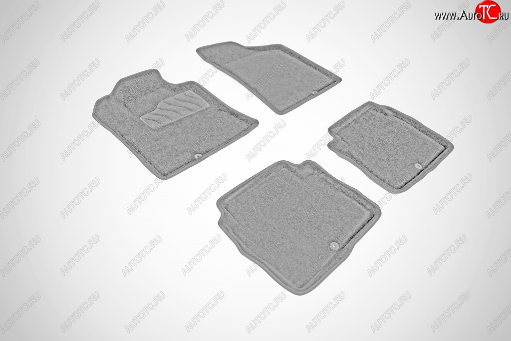 4 299 р. Износостойкие коврики в салон 3D HYUNDAI SANTA FE серые (компл)  Hyundai Santa Fe  CM (2006-2012) дорестайлинг, рестайлинг  с доставкой в г. Кемерово