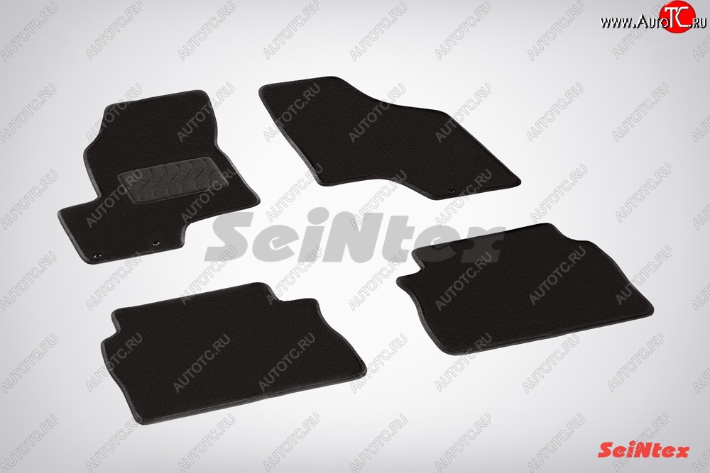 2 999 р. Коврики в салон SeiNtex Premium LUX 4 шт. (ворсовые)  Hyundai Santa Fe  CM (2006-2009) дорестайлинг  с доставкой в г. Кемерово