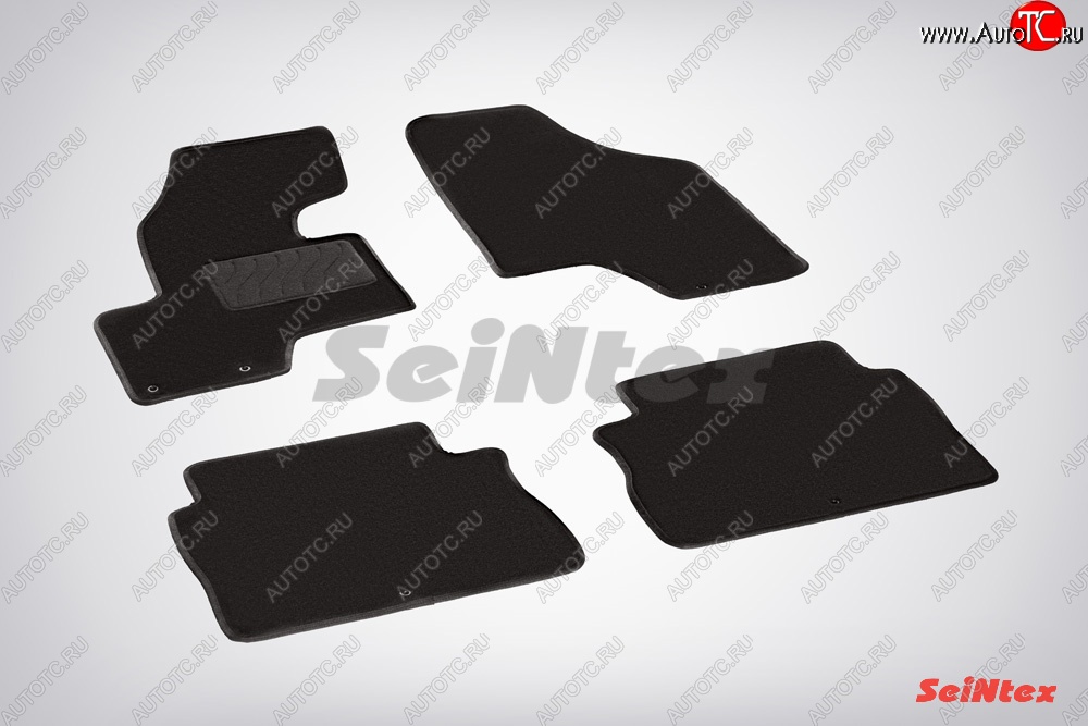 2 999 р. Износостойкие коврики в салон SeiNtex Premium LUX 4 шт. (ворсовые)  Hyundai Santa Fe  CM (2009-2012) рестайлинг  с доставкой в г. Кемерово