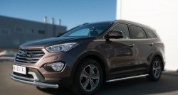 24 649 р. Широкая защита порогов SLITKOFF  Hyundai Grand Santa Fe  1 DM (2013-2016) дорестайлинг  с доставкой в г. Кемерово. Увеличить фотографию 4