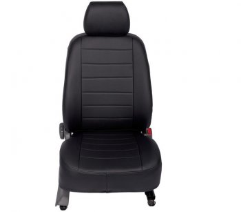 Чехлы Seintex (экокожа, 40/60) Hyundai Solaris HCR седан дорестайлинг (2017-2020) (Цвет: черный/черный)