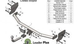 55 999 р. Фаркоп (седан) Лидер Плюс. Hyundai Solaris HCR седан дорестайлинг (2017-2020) (Без электропакета)  с доставкой в г. Кемерово. Увеличить фотографию 2