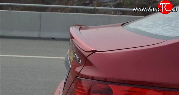 1 799 р. Спойлер (седан) M-VRS Hyundai Solaris RBr седан дорестайлинг (2010-2014) (Неокрашенный)  с доставкой в г. Кемерово