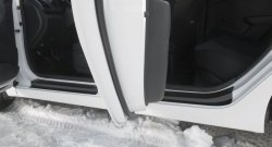 Накладки порожков салона RA Hyundai Solaris  RBr (2014-2017) седан рестайлинг (Комплект (4 шт.))