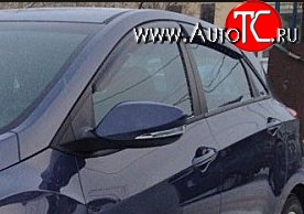 999 р. Комплект дефлекторов окон (ветровиков) 4 шт. (хетчбек) Russtal Hyundai Solaris RBr хэтчбэк дорестайлинг (2010-2014)  с доставкой в г. Кемерово