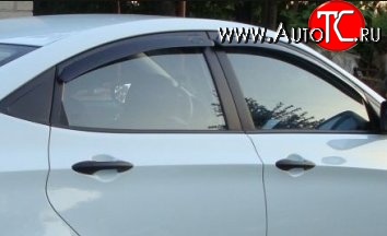 999 р. Комплект дефлекторов окон (ветровиков) 4 шт. (седан) Russtal Hyundai Solaris RBr седан дорестайлинг (2010-2014)  с доставкой в г. Кемерово