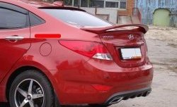 3 299 р. Козырёк на заднее лобовое стекло Sport v2 KIA Rio 3 QB дорестайлинг седан (2011-2015) (Неокрашенный)  с доставкой в г. Кемерово. Увеличить фотографию 2