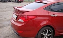 3 299 р. Козырёк на заднее лобовое стекло Sport v2 KIA Rio 3 QB дорестайлинг седан (2011-2015) (Неокрашенный)  с доставкой в г. Кемерово. Увеличить фотографию 3