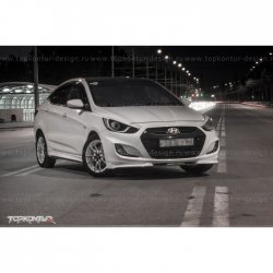 2 899 р. Накладка на передний бампер TopKontur Design v2 технику из списка применимости (Неокрашенная)  с доставкой в г. Кемерово. Увеличить фотографию 12