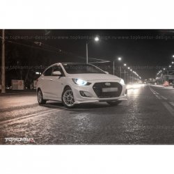 2 899 р. Накладка на передний бампер TopKontur Design v2 технику из списка применимости (Неокрашенная)  с доставкой в г. Кемерово. Увеличить фотографию 6