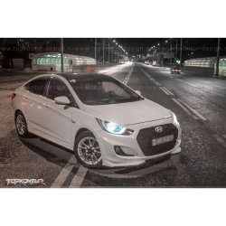 2 899 р. Накладка на передний бампер TopKontur Design v2 технику из списка применимости (Неокрашенная)  с доставкой в г. Кемерово. Увеличить фотографию 7