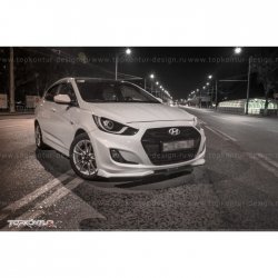 2 899 р. Накладка на передний бампер TopKontur Design v2 технику из списка применимости (Неокрашенная)  с доставкой в г. Кемерово. Увеличить фотографию 9