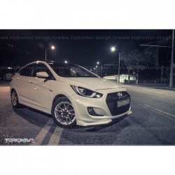 2 899 р. Накладка на передний бампер TopKontur Design v2 технику из списка применимости (Неокрашенная)  с доставкой в г. Кемерово. Увеличить фотографию 10