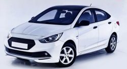 14 499 р. Передний бампер Sport  Hyundai Solaris  RBr (2010-2014) седан дорестайлинг, хэтчбэк дорестайлинг (Неокрашенный)  с доставкой в г. Кемерово. Увеличить фотографию 1